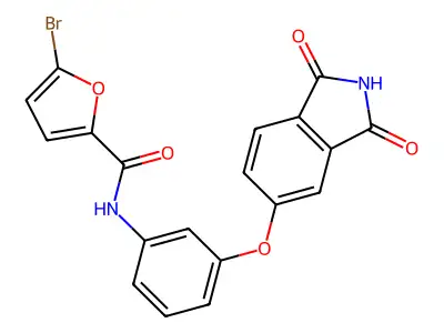 5-bromo-N-[3-(1,3-dioxoisoindol-5-yl)oxyphenyl]furan-2-carboxamide structure