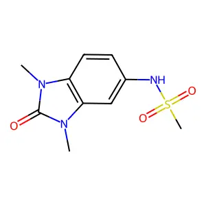 N-(1,3-dimethyl-2-oxobenzimidazol-5-yl)methanesulfonamide structure