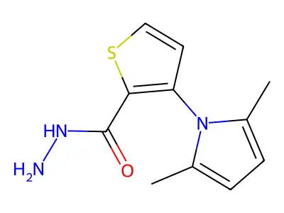 3-(2,5-dimethyl-1H-pyrrol-1-yl)-2-thiophenecarbohydrazide structure