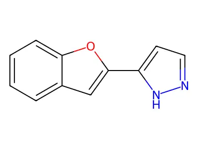 3-benzo[b]furan-2-yl-1H-pyrazole structure