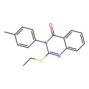 2-Ethylsulfanyl-3-(4-methylphenyl)quinazolin-4-one structure