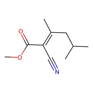 Methyl (E)-2-cyano-3,5-dimethyl-hex-2-enoate structure