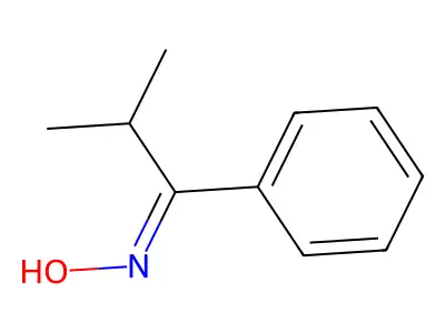 1-Propanone, 2-methyl-1-phenyl-, oxime structure