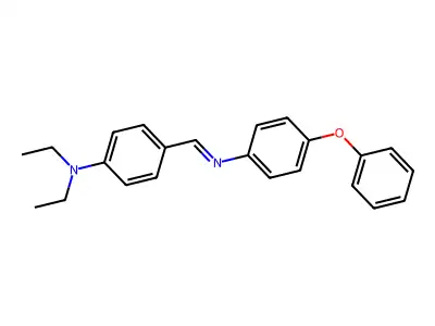 N,N-diethyl-4-[(4-phenoxyphenyl)iminomethyl]aniline structure