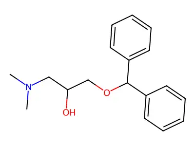 1-(Dimethylamino)-3-(diphenylmethoxy)-2-propanol structure