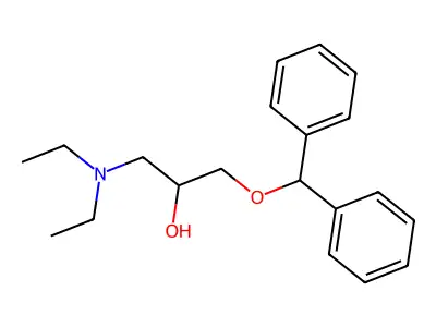 1-Benzhydryloxy-3-(diethylamino)propan-2-ol structure