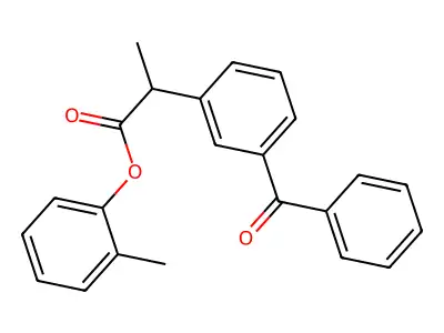 (2-Methylphenyl) 2-(3-benzoylphenyl)propanoate structure
