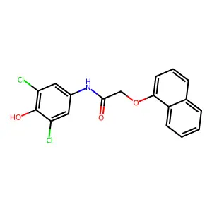 N-(3,5-Dichloro-4-hydroxyphenyl)-2-(1-naphthalenyloxy)acetamide structure