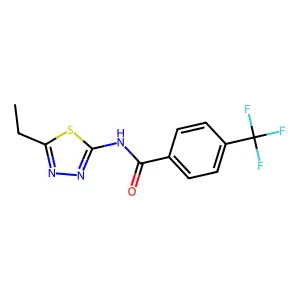 N-(5-ethyl-1,3,4-thiadiazol-2-yl)-4-(trifluoromethyl)benzamide structure
