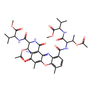 Actinocylbis(threonyl(O-acetyl)-D-valine methyl ester structure