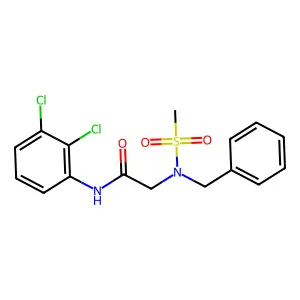 2-[benzyl(methylsulfonyl)amino]-N-(2,3-dichlorophenyl)acetamide structure