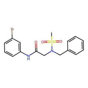 2-[benzyl(methylsulfonyl)amino]-N-(3-bromophenyl)acetamide structure