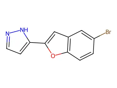 3-(5-Bromo-1-benzofuran-2-yl)-1H-pyrazole structure