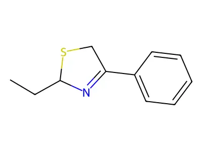 3-Thiazoline, 2-ethyl-4-phenyl- structure
