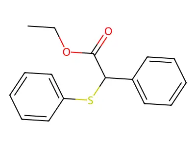 Ethyl phenyl(phenylsulfanyl)acetate structure