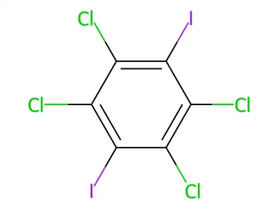 1,2,4,5-Tetrachloro-3,6-diiodobenzene structure