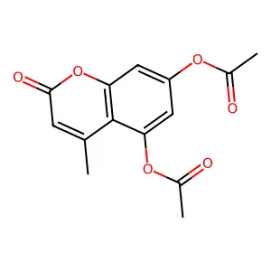 (5-Acetyloxy-4-methyl-2-oxochromen-7-yl) acetate structure