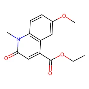 Ethyl 6-methoxy-1-methyl-2-oxo-1,2-dihydroquinoline-4-carboxylate structure