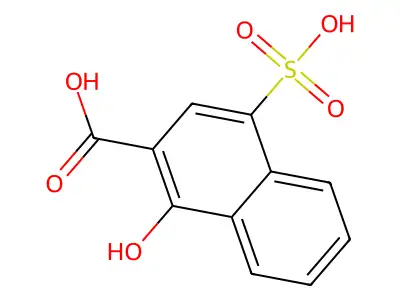 1-Hydroxy-4-sulfo-2-naphthoic acid structure
