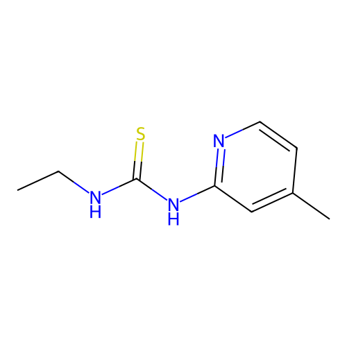 N-ethyl-N'-(4-methyl-2-pyridinyl)thiourea structure