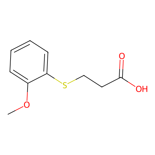 3-[(2-Methoxyphenyl)thio]propanoic acid structure