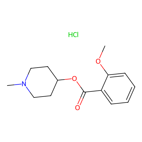 1-Methylpiperidin-4-YL 2-methoxybenzoate hydrochloride structure