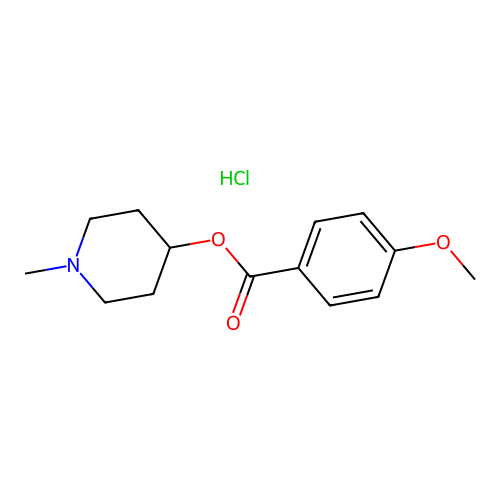 1-Methylpiperidin-4-YL 4-methoxybenzoate hydrochloride structure
