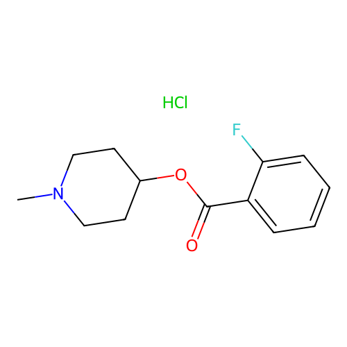 (1-Methylpiperidin-4-yl) 2-fluorobenzoate hydrochloride structure