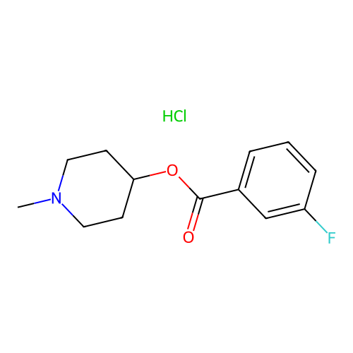 1-Methyl-4-piperidinyl 3-fluorobenzoate hydrochloride structure