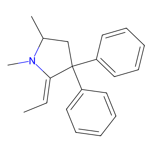 (2Z)-2-Ethylidene-1,5-dimethyl-3,3-diphenylpyrrolidine structure