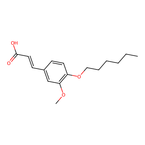 3-(4-Hexoxy-3-methoxyphenyl)prop-2-enoic acid structure