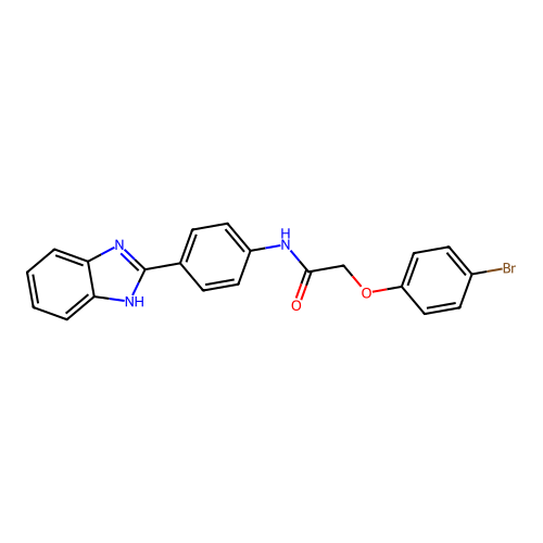 N-[4-(1H-benzimidazol-2-yl)phenyl]-2-(4-bromophenoxy)acetamide structure