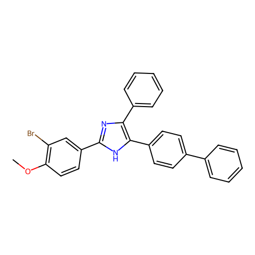 5-(biphenyl-4-yl)-2-(3-bromo-4-methoxyphenyl)-4-phenyl-1H-imidazole structure