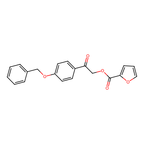 2-[4-(Benzyloxy)phenyl]-2-oxoethyl 2-furoate structure