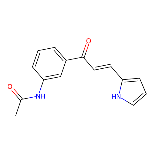 N-[3-((E)-3-1H-Pyrrol-2-yl-acryloyl)-phenyl]-acetamide structure