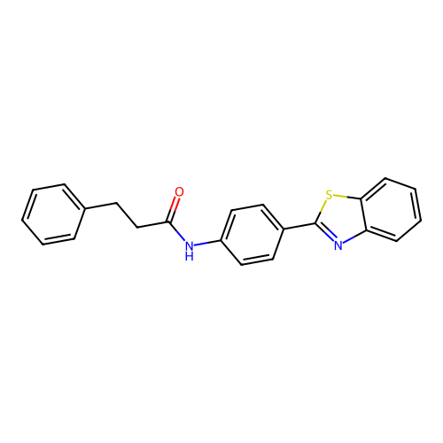 N-[4-(1,3-benzothiazol-2-yl)phenyl]-3-phenylpropanamide structure