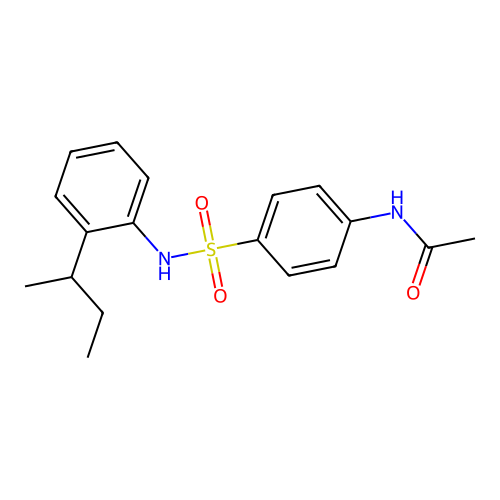 N-(4-{[2-(butan-2-yl)phenyl]sulfamoyl}phenyl)acetamide structure