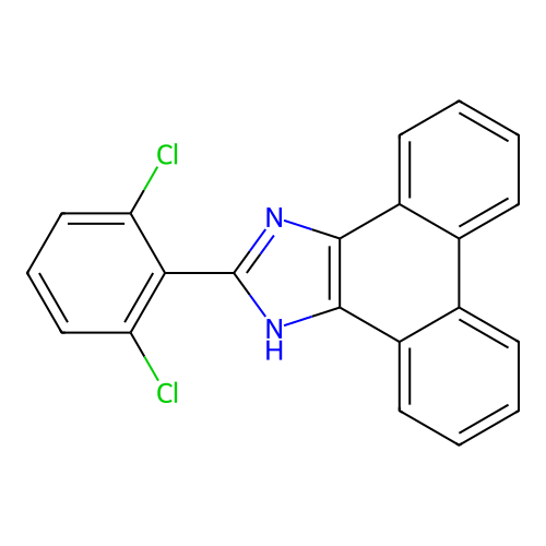 2-(2,6-dichlorophenyl)-1H-phenanthro[9,10-d]imidazole structure