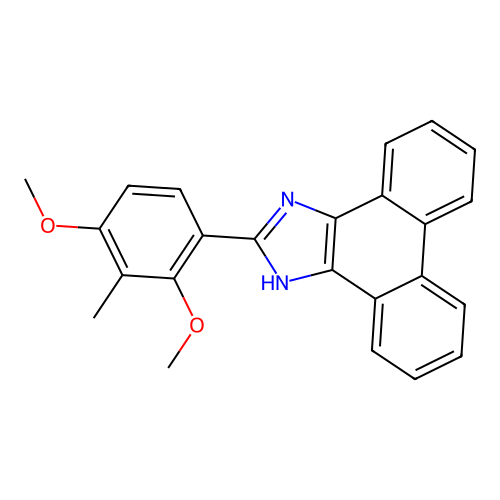 2-(2,4-dimethoxy-3-methylphenyl)-1H-phenanthro[9,10-d]imidazole structure