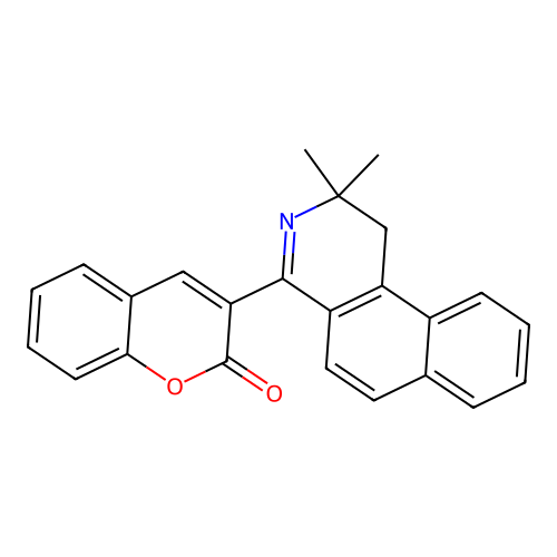 3-(2,2-dimethyl-1,2-dihydrobenzo[f]isoquinolin-4-yl)-2H-chromen-2-one structure