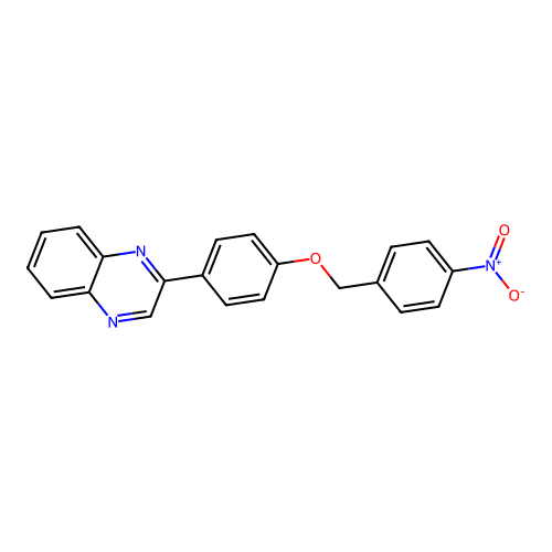 2-(4-((4-Nitrobenzyl)oxy)phenyl)quinoxaline structure