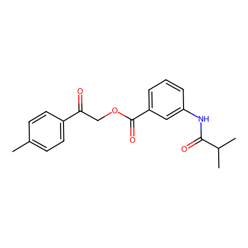 2-(4-Methylphenyl)-2-oxoethyl 3-(isobutyrylamino)benzoate structure