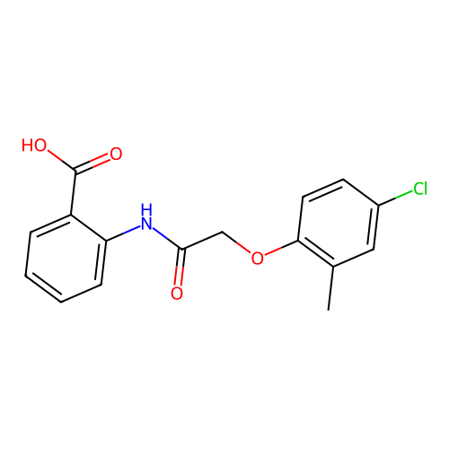2-{[(4-Chloro-2-methylphenoxy)acetyl]amino}benzoic acid structure