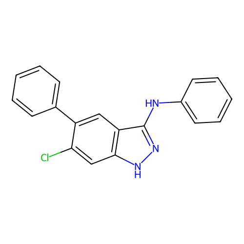 6-chloro-N,5-diphenyl-1H-indazol-3-amine structure
