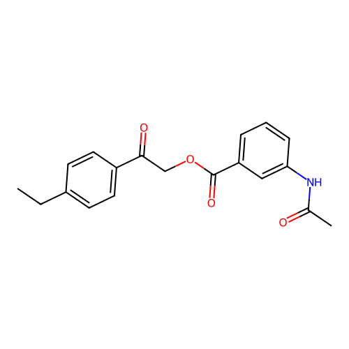 2-(4-Ethylphenyl)-2-oxoethyl 3-(acetylamino)benzoate structure