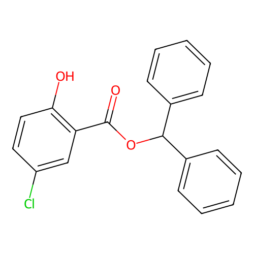 Benzhydryl 5-chloro-2-hydroxybenzoate structure