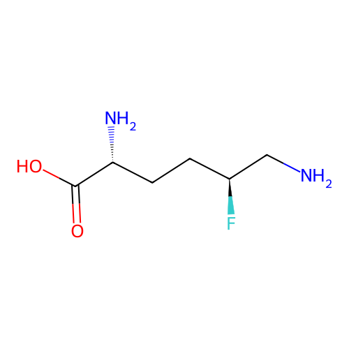 (2R,5S)-2,6-diamino-5-fluorohexanoic acid structure