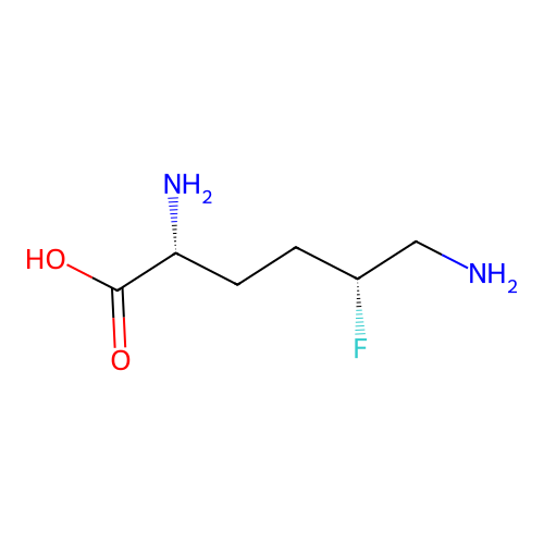 (2R,5R)-2,6-diamino-5-fluorohexanoic acid structure