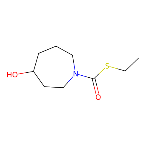 1H-Azepine-1-carbothioic acid, hexahydro-4-hydroxy-, S-ethyl ester structure