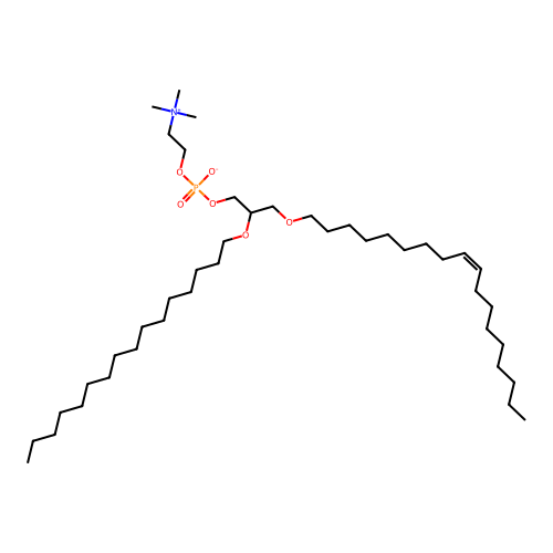 O-Hexadecyl O-(1-octadec-9-enyl)phosphatidylcholine structure
